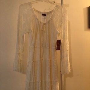 Cowpokes Scully lace dress broad Scoop Neck